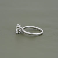 Cushion Cut Lab Diamond Solitaire Engagement Ring