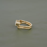 Pear Diamond Bypass Shank Solitaire Bridal Ring Set