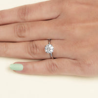 Old European Round Cut Solitaire Engagement Ring