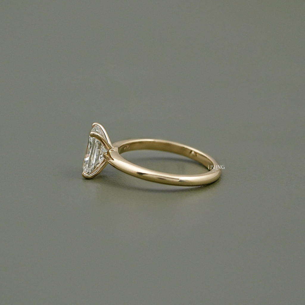 Radiant Cut Lab Diamond Solitaire Engagement Ring