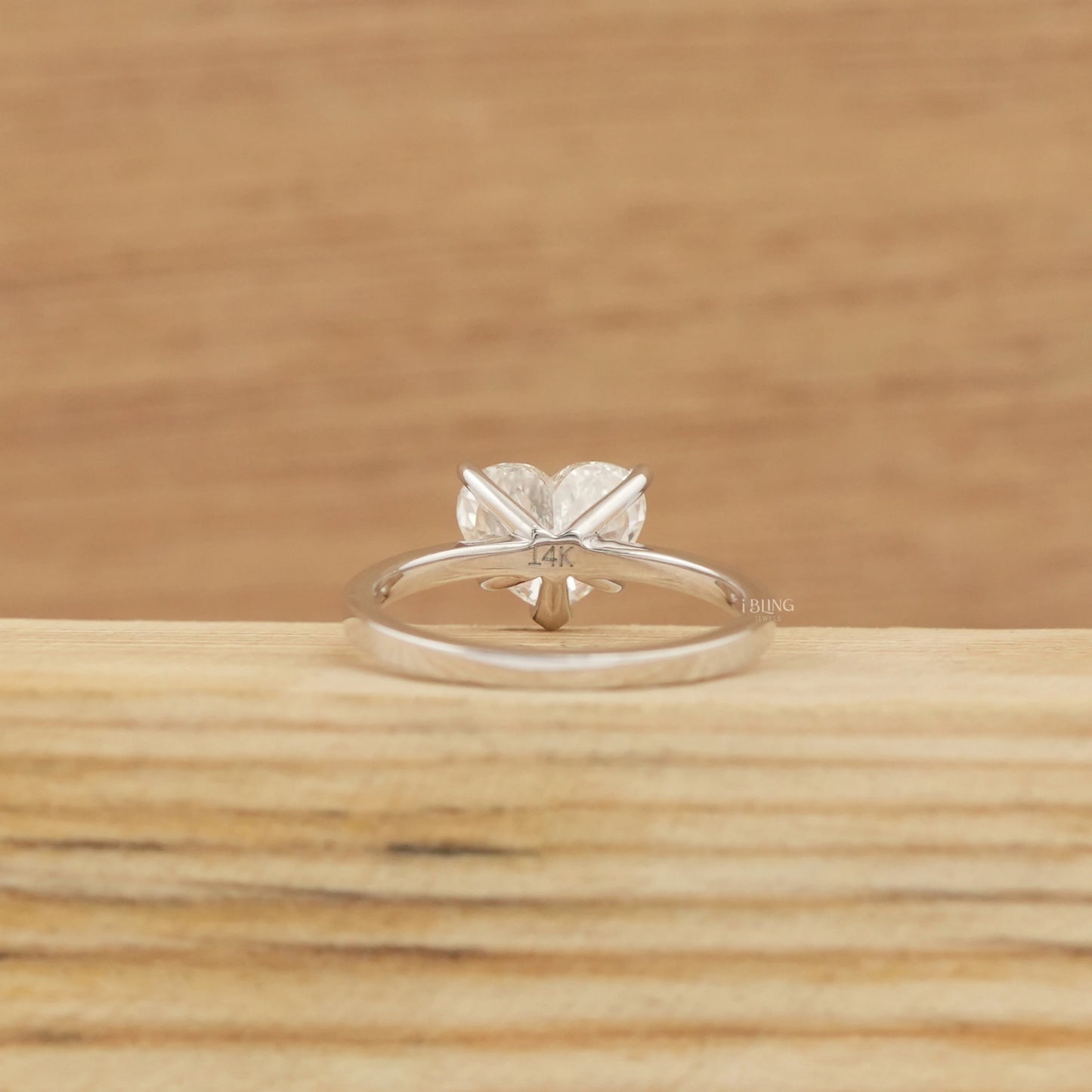 Heart Lab Diamond Solitaire Engagement Ring