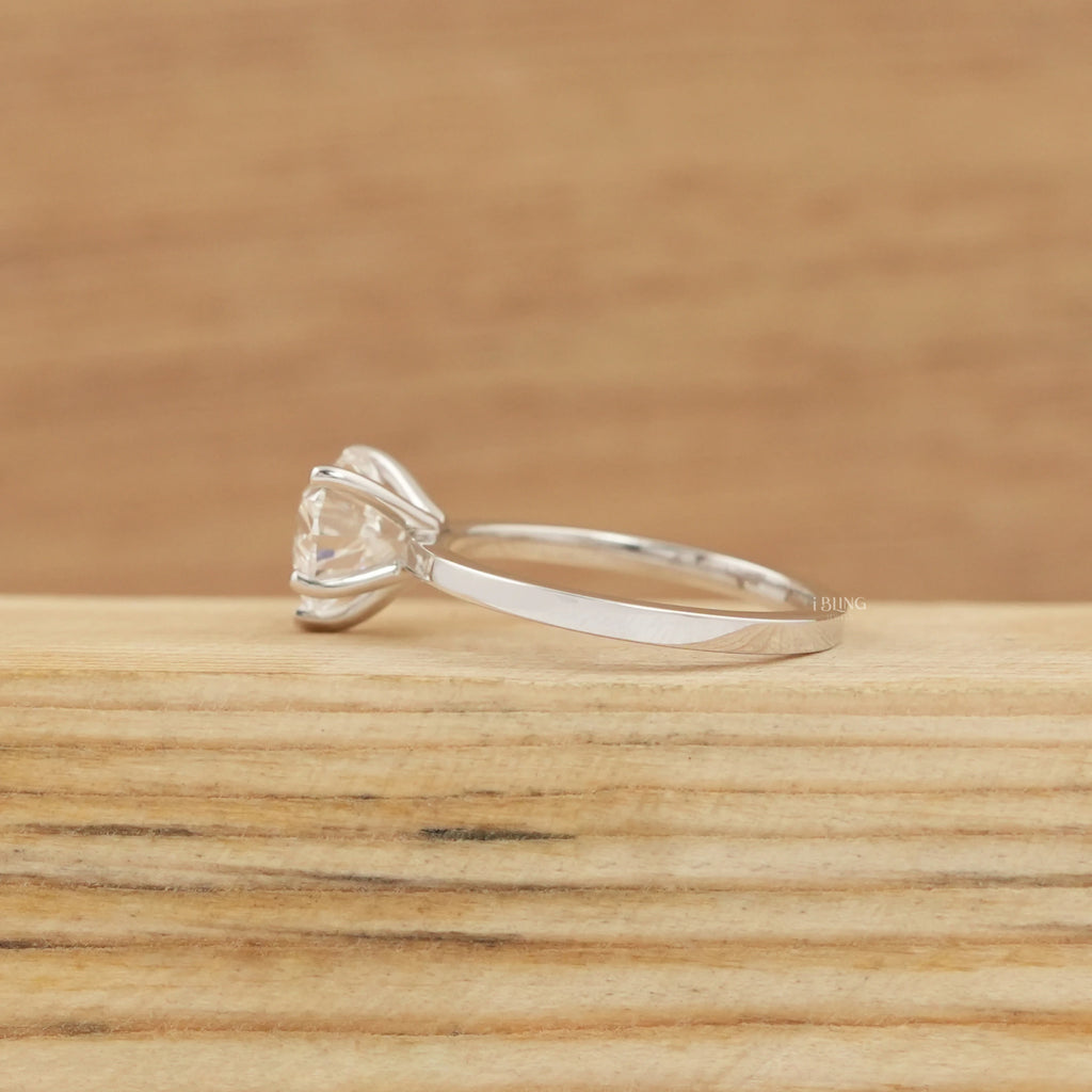 Heart Lab Diamond Solitaire Engagement Ring