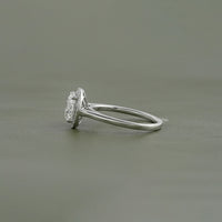 Round Cut Lab Diamond Halo Engagement Ring