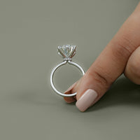 Oval Cut Solitaire Hidden Halo Engagement Ring