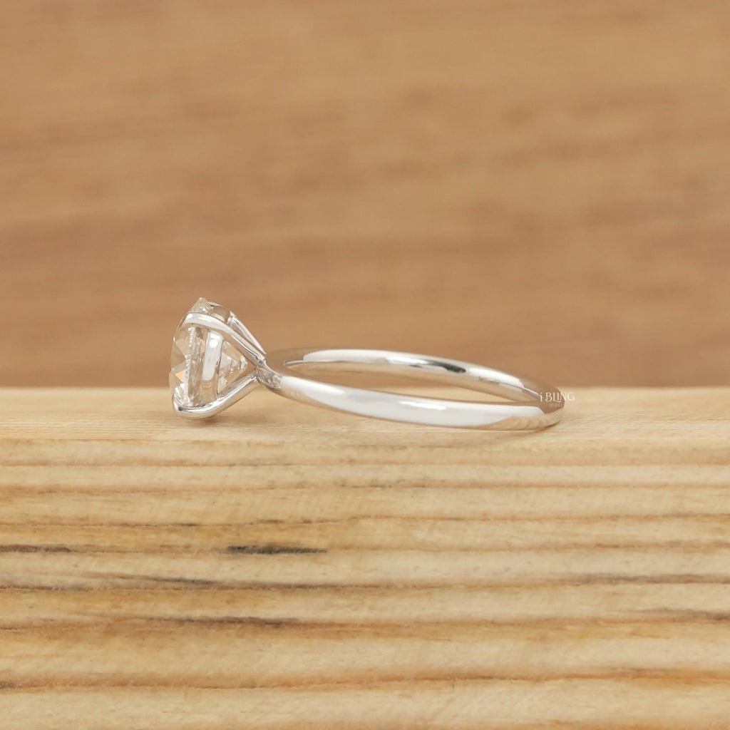 Old European Round Cut Solitaire Engagement Ring