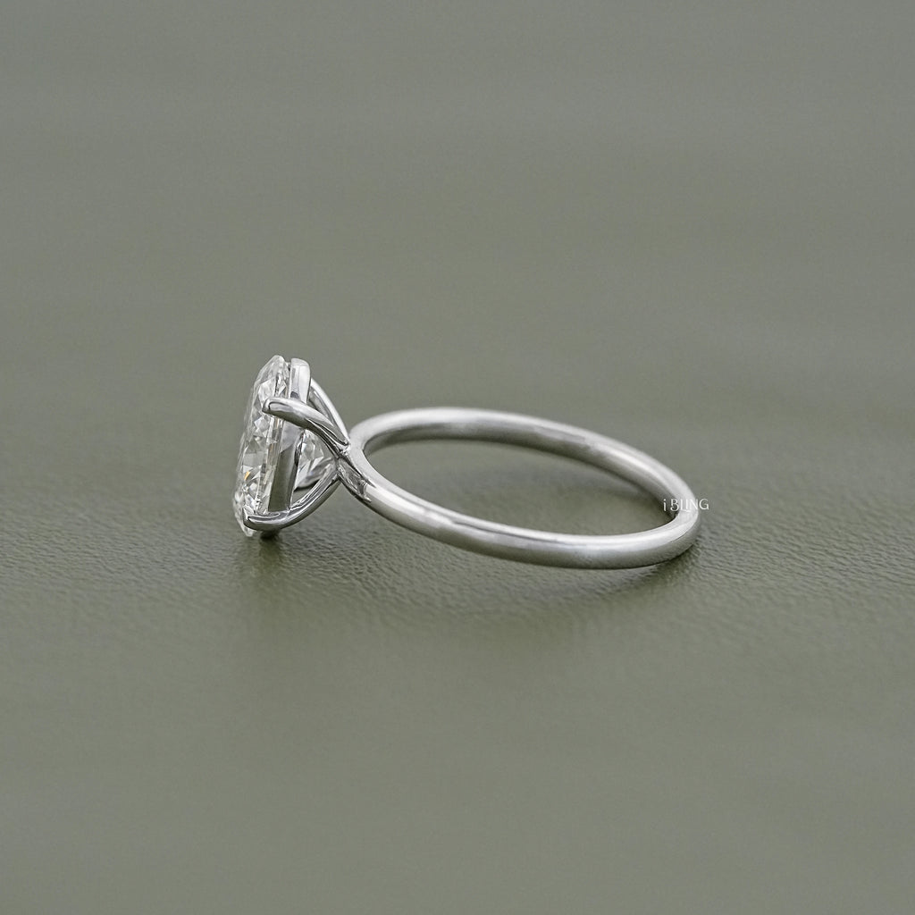 Oval Lab Diamond Solitaire Engagement Ring