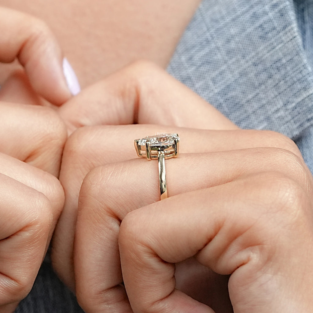 Pear Cut Lab Grown Diamond Solitaire Ring