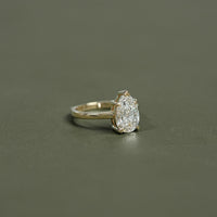 Pear Cut Lab Grown Diamond Solitaire Ring