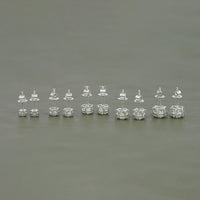 Round Moissanite Solitaire Diamond Stud Earrings