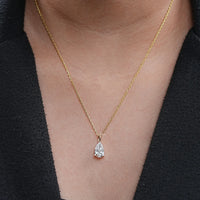 Pear Lab Diamond Solitaire Pendant