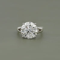Round Diamond Split Shank Solitaire Ring
