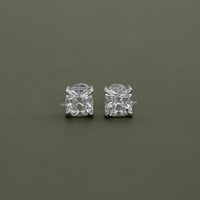 Square Old Mine Cushion Lab Diamond Stud Earrings