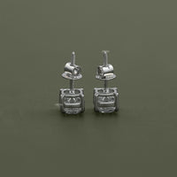 Square Old Mine Cushion Lab Diamond Stud Earrings