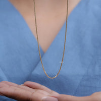 Yellow Gold Square Wheat Chain