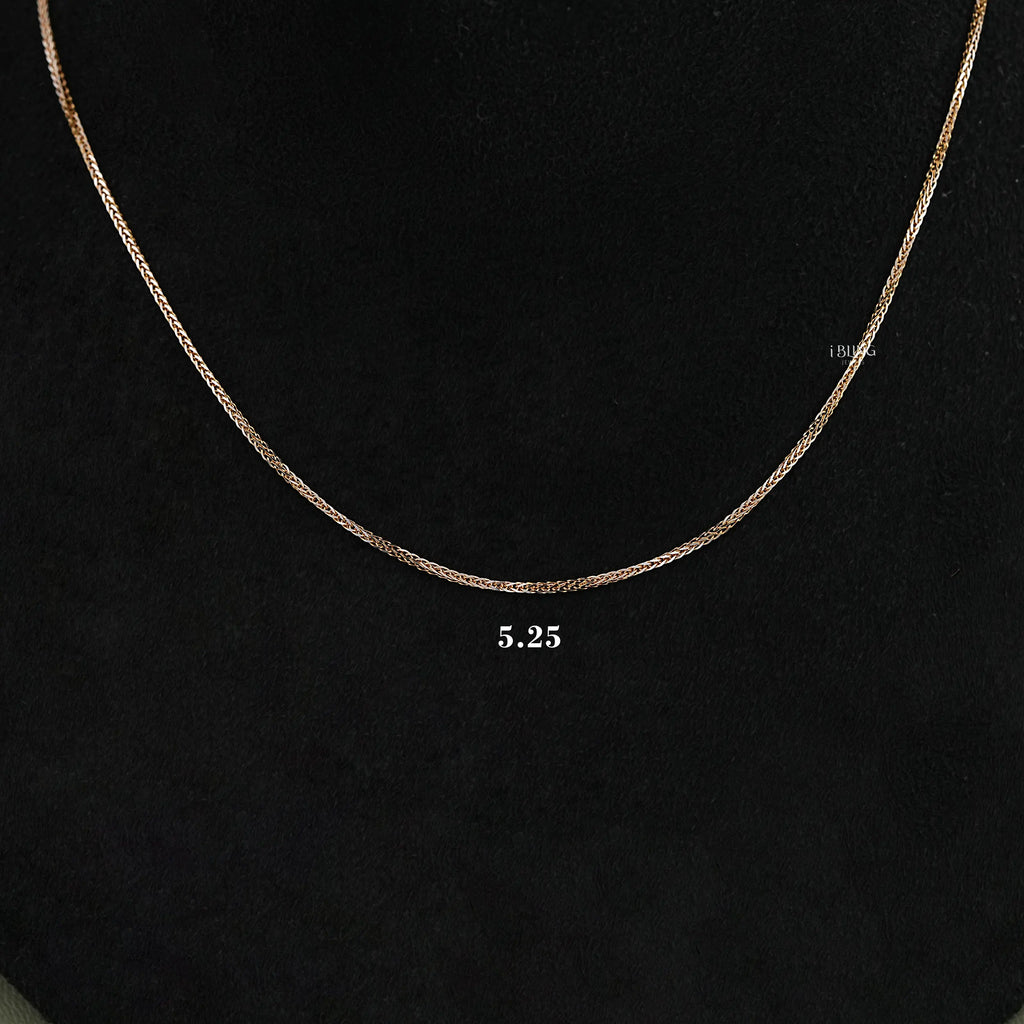 Yellow Gold Square Wheat Chain