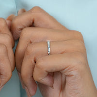 Starburst Round Cut Lab Diamond Promise Band