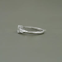 Asscher Cut Lab Diamond Three Stone Engagement Ring