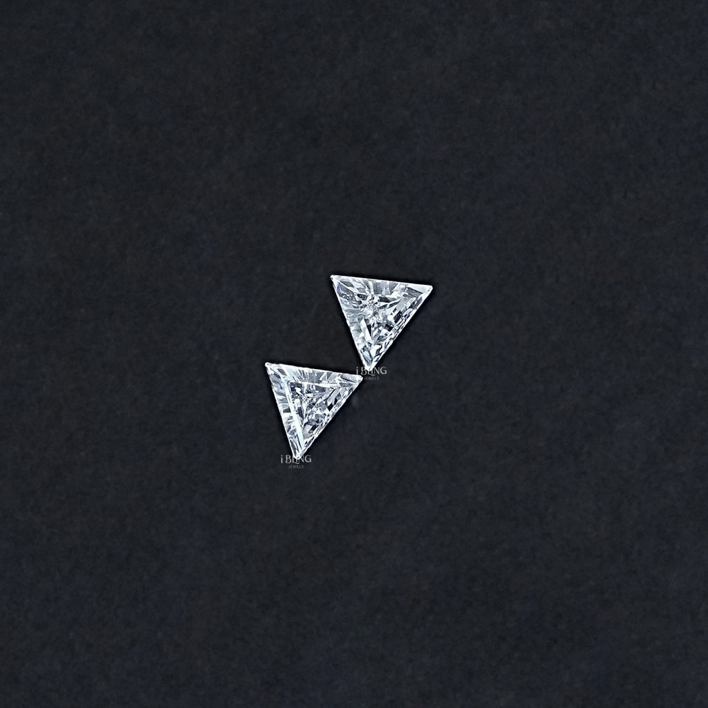 Step Cut Triangle Loose Lab Diamond Matching Pair