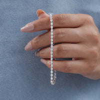 Brilliant Oval Cut Lab Diamond Tennis Bracelet
