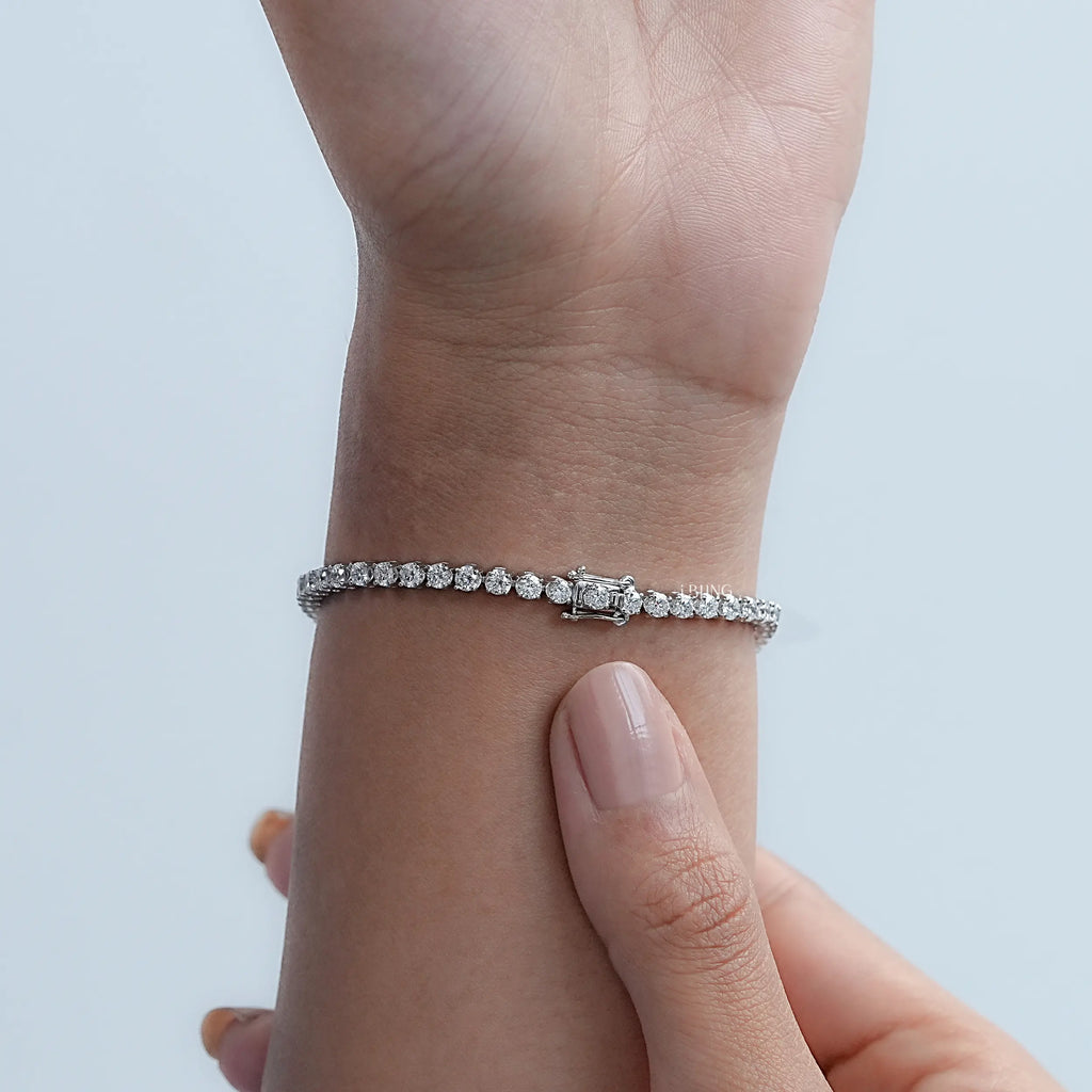 2.50 MM Round Lab Diamond Tennis Bracelet