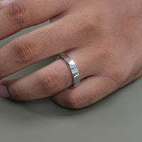 Baguette Lab Diamond Engagement Men's Band