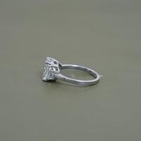 Cushion Cut Three Stone Diamond Engagement Ring