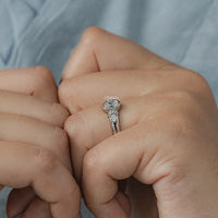 Oval Cut Lab Grown Diamond Three Stone Ring