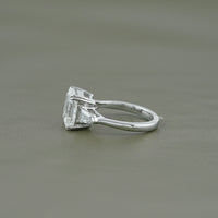 Asscher Cut Lab Grown Diamond Three Stone Ring