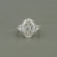 Three Stone Oval Diamond Engagement Ring