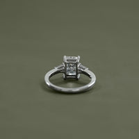 Radiant Cut Lab Diamond Three Stone Ring