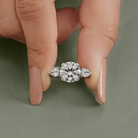 Three Stone Round Diamond Engagement Ring