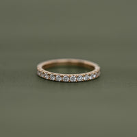 Round Cut Lab Diamond Half Eternity Wedding Band