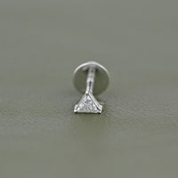 Triangle Cut Lab Diamond Men's Stud