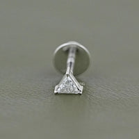 Triangle Cut Lab Diamond Men's Stud