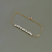 Trillion Cut Lab Grown Diamond Chain Bracelet