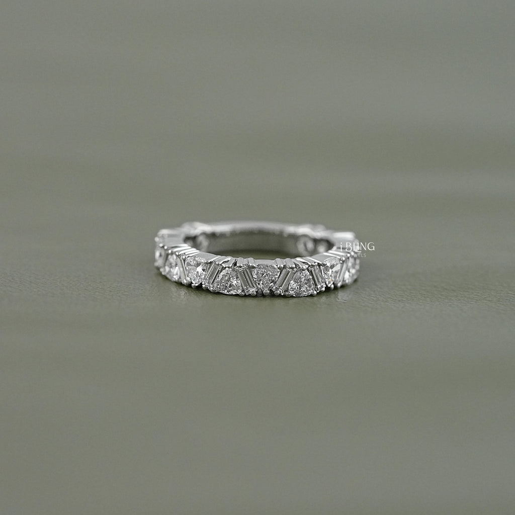 Trillion & Baguette Diamond Eternity Band