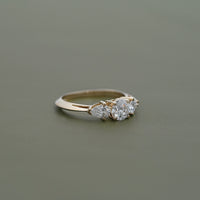 Three Stone Round Lab Diamond Engagement-Ring