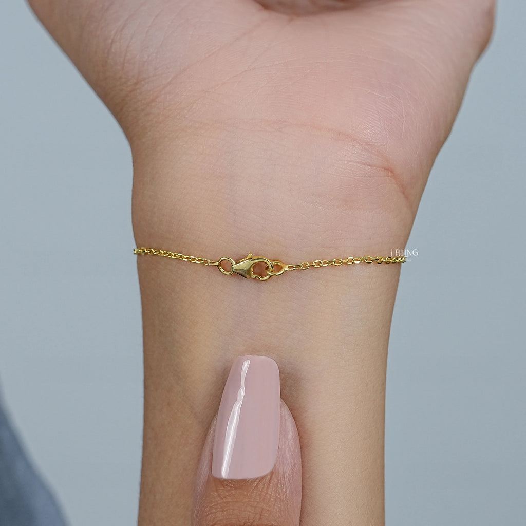 Pear Cut Diamond Toi Et Moi Chain Bracelet