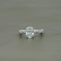 Twisted Accent Oval Cut Engagement Ring