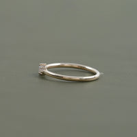Round Lab Diamond Two Stone Dainty Ring