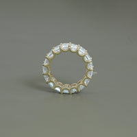 Emerald Cut Lab Diamond Full Eternity Band