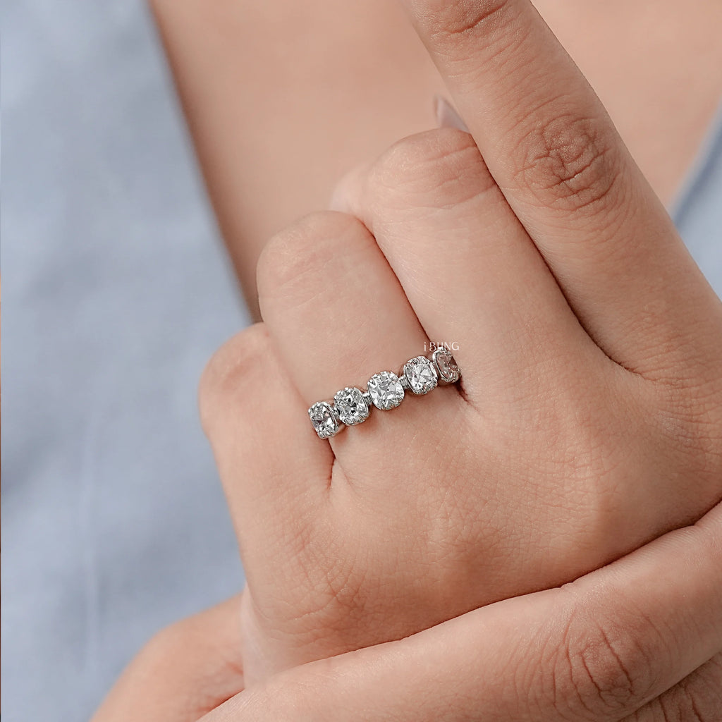 Old Mine Cushion Cut Five Stone Ring