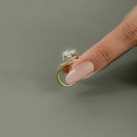 East West Oval Lab Diamond Solitaire Ring