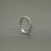 Emerald Cut Lab Diamond Bezel Set Full Eternity Band