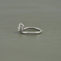 Round Lab Diamond Solitaire Ring
