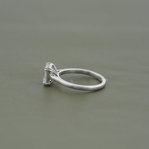Asscher Lab Diamond Solitaire Engagement Ring