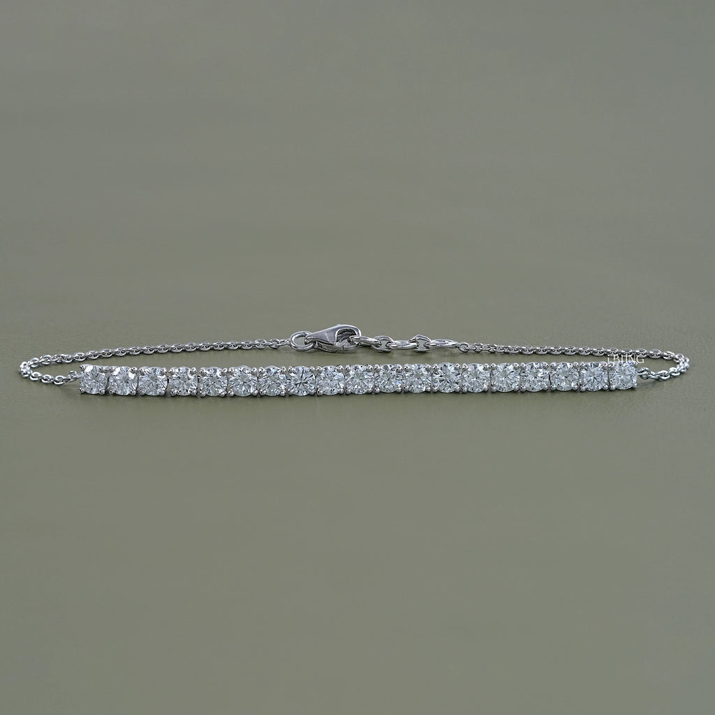 Round Lab Diamond Chain Bracelet