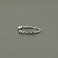 Round Diamond Open Cuff Wedding Ring