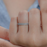 Oval Cut Lab Diamond Full Eternity Wedding Band