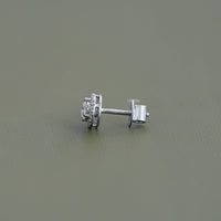 Round Shape Halo Stud Earring For Men